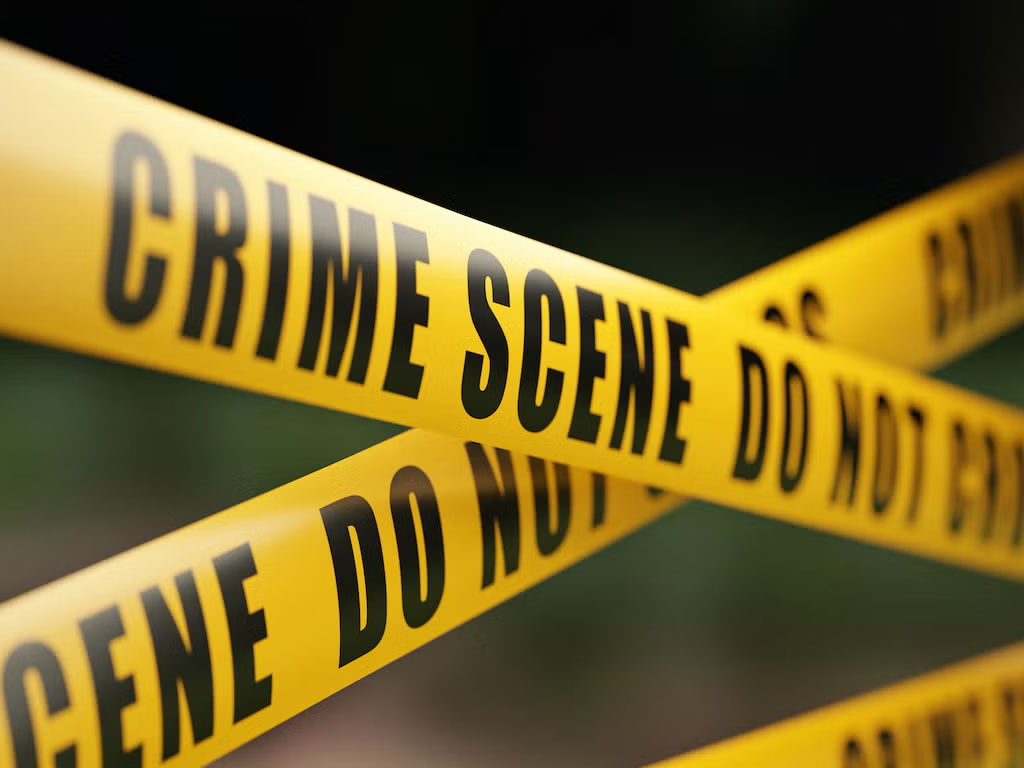 A crime scene representing public safety concerns in the community